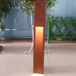 80cm Corten Steel Light Box Bollard Light Outdoor Motion Light Box