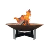 Corten Steel Fire Pit Outdoor Fire Bowl Garden BBQ Bowl
