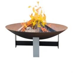 Corten Steel Fire Pit Outdoor Fire Bowl Garden BBQ Bowl -Fire Pit And BBQ Shop 58353366172