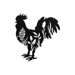 Chicken Die-Cut Metal Wall Art