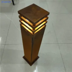 Corten Square Bollard 70cm