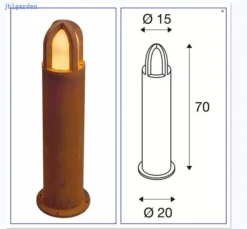 Corten Steel Conical Lantern 70cm